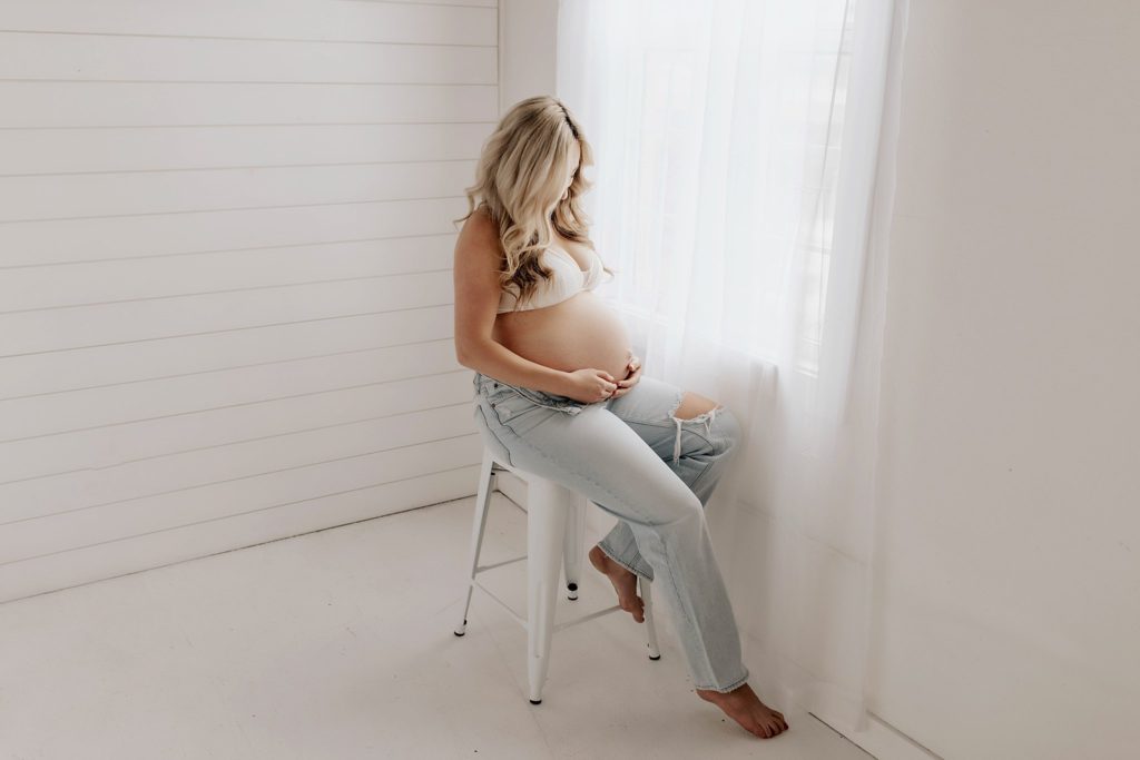 Studio maternity session in seattle
